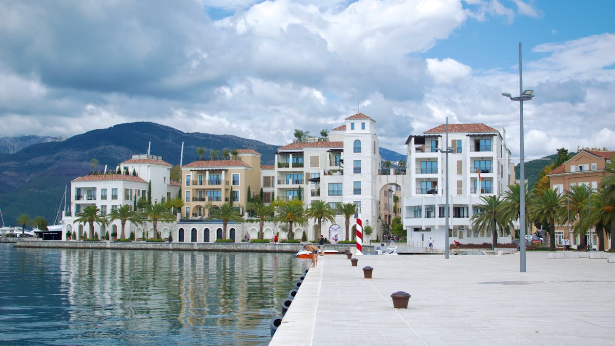 The Tivat waterfront promenade