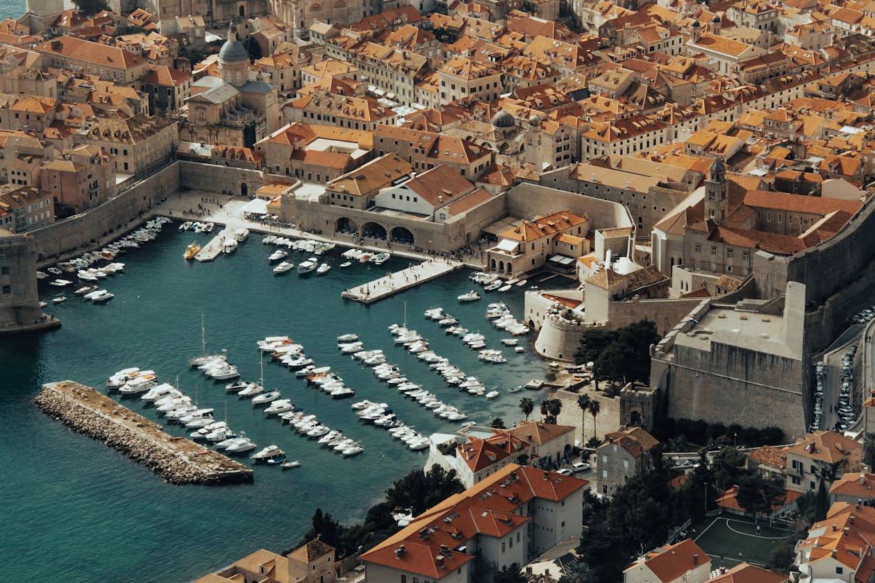 Dubrovnik old harbour inside the city walls